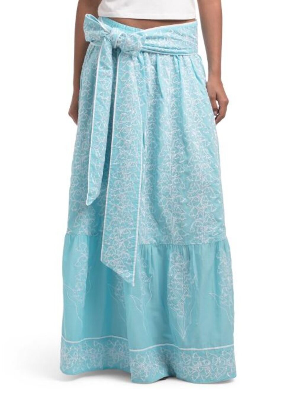 SUE SARTOR Flounce Skirt